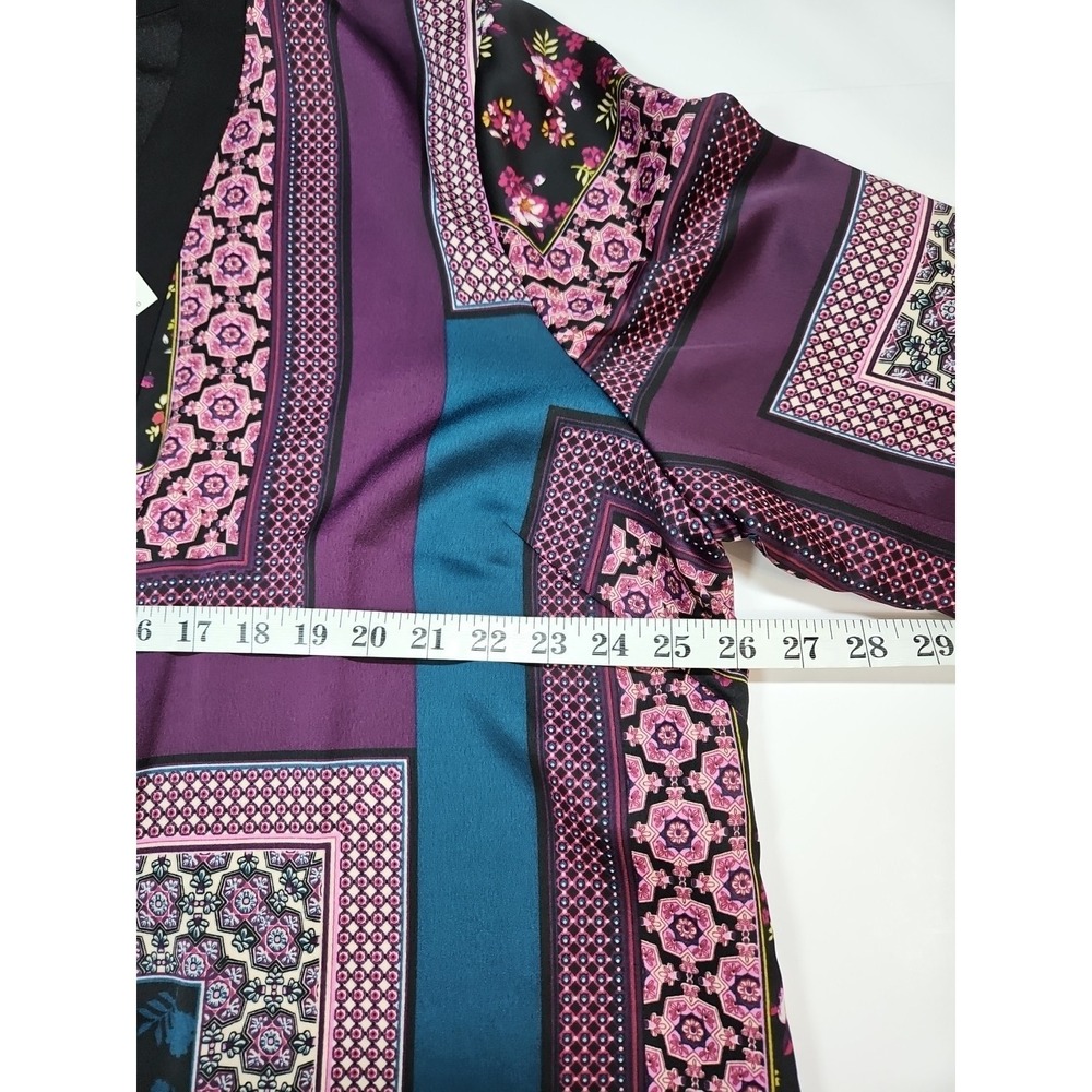 Chicos‎ Womens Patchwork Open Front Multicolor Cardigan Size 4 (XXL) NWT - Picture 8 of 9